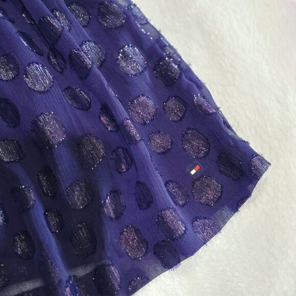 Tommy Hilfiger Girls Dress 2T – Purple Glitter Polka Dot Party Dress | EUC - Picture 4 of 7